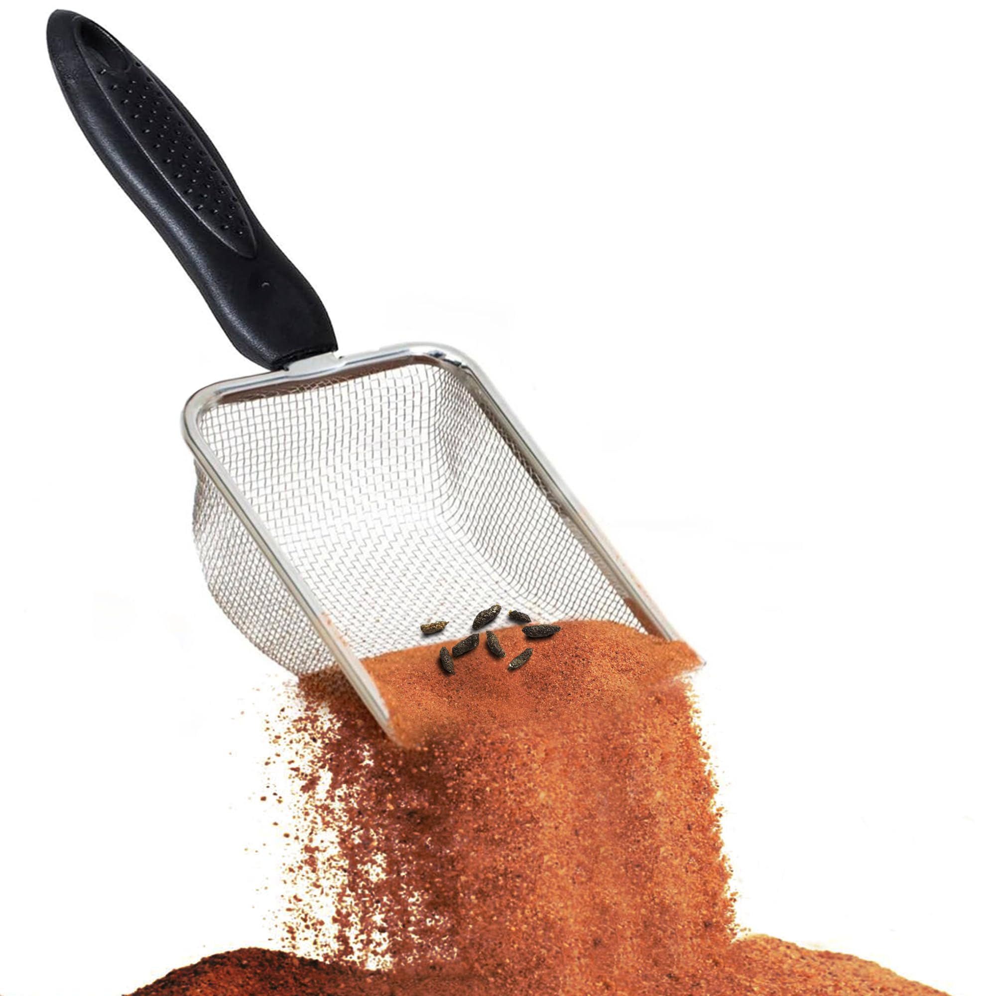 SunGrow cazo con mango antideslizante para manejo cómodo durante la limpieza del terrario.