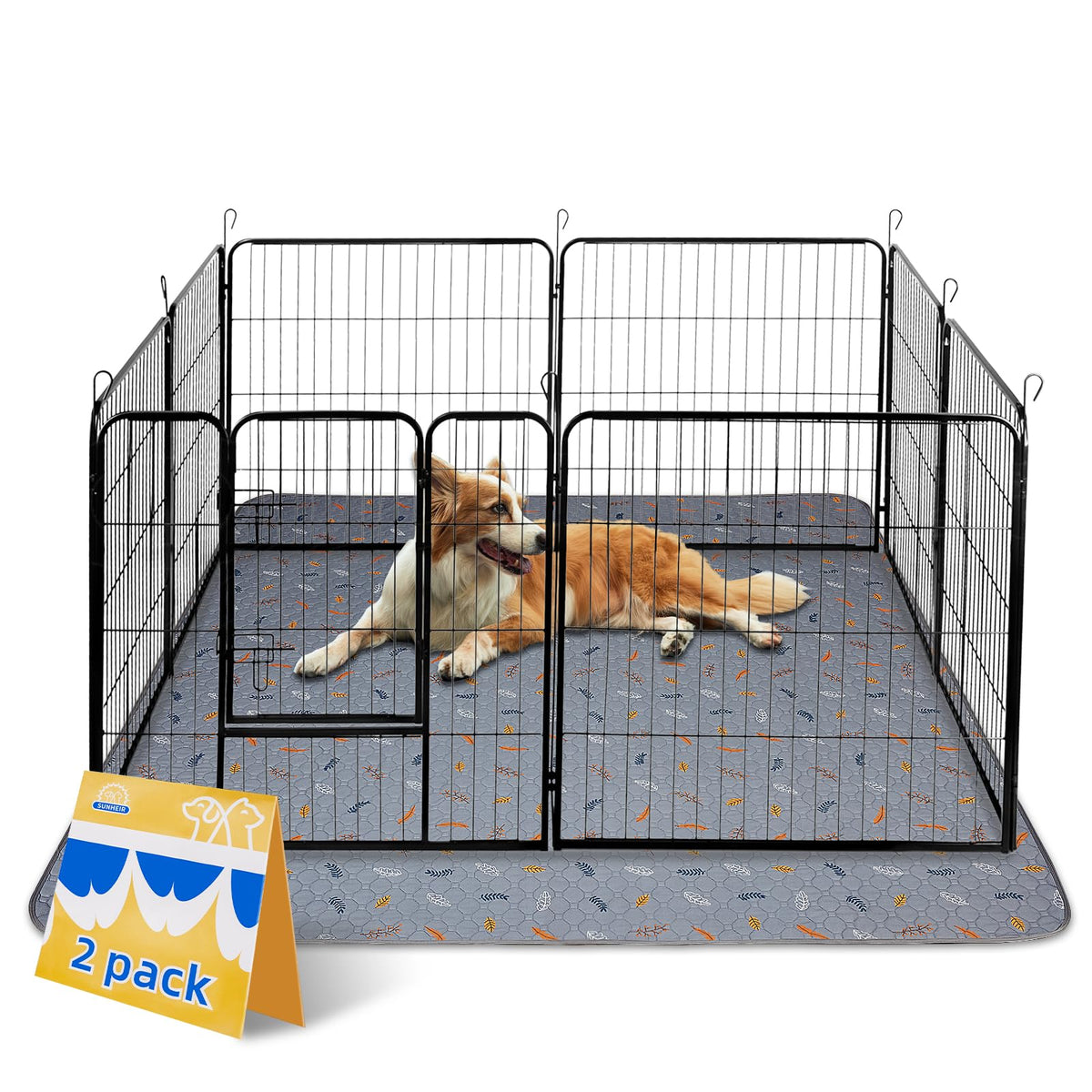 Sunheir almohadilla lavable extra grande 48x60, ideal para entrenamiento y protección de pisos.
