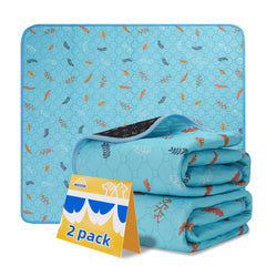 Sunheir almohadillas de entrenamiento lavables, doble pack azul, absorbentes y reutilizables para jaula