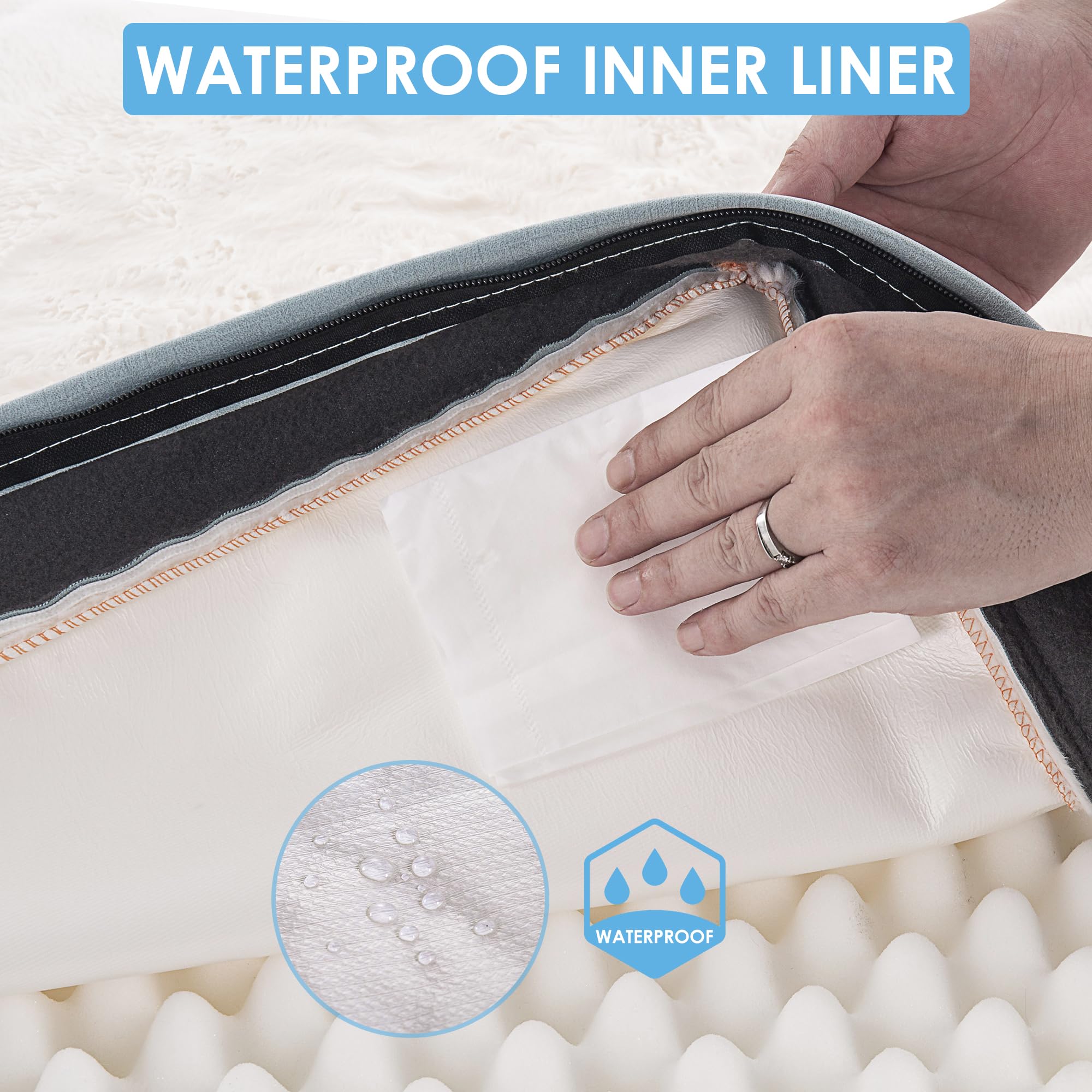 Sunheir funda desmontable y lavable en azul para limpieza fácil.