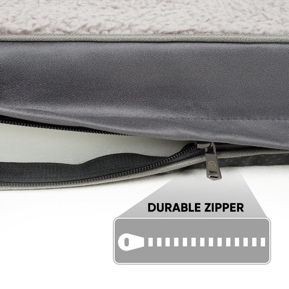 Sunheir funda con cremallera gris, instalación rápida y limpieza sencilla.