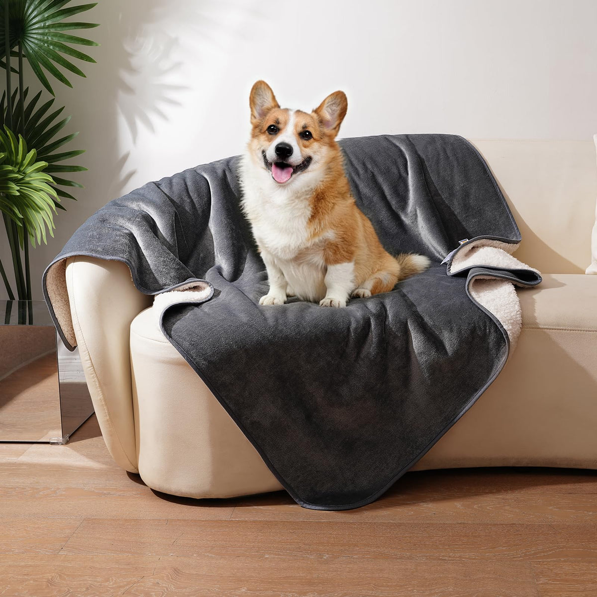 Sunheir manta impermeable para perros sobre el sofá mantiene los muebles limpios