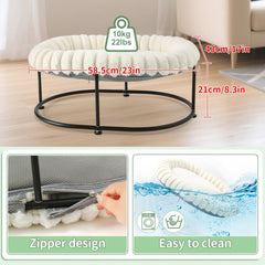 Sunhoo Cama Gato Elevada Base Metal: estructura robusta y duradera