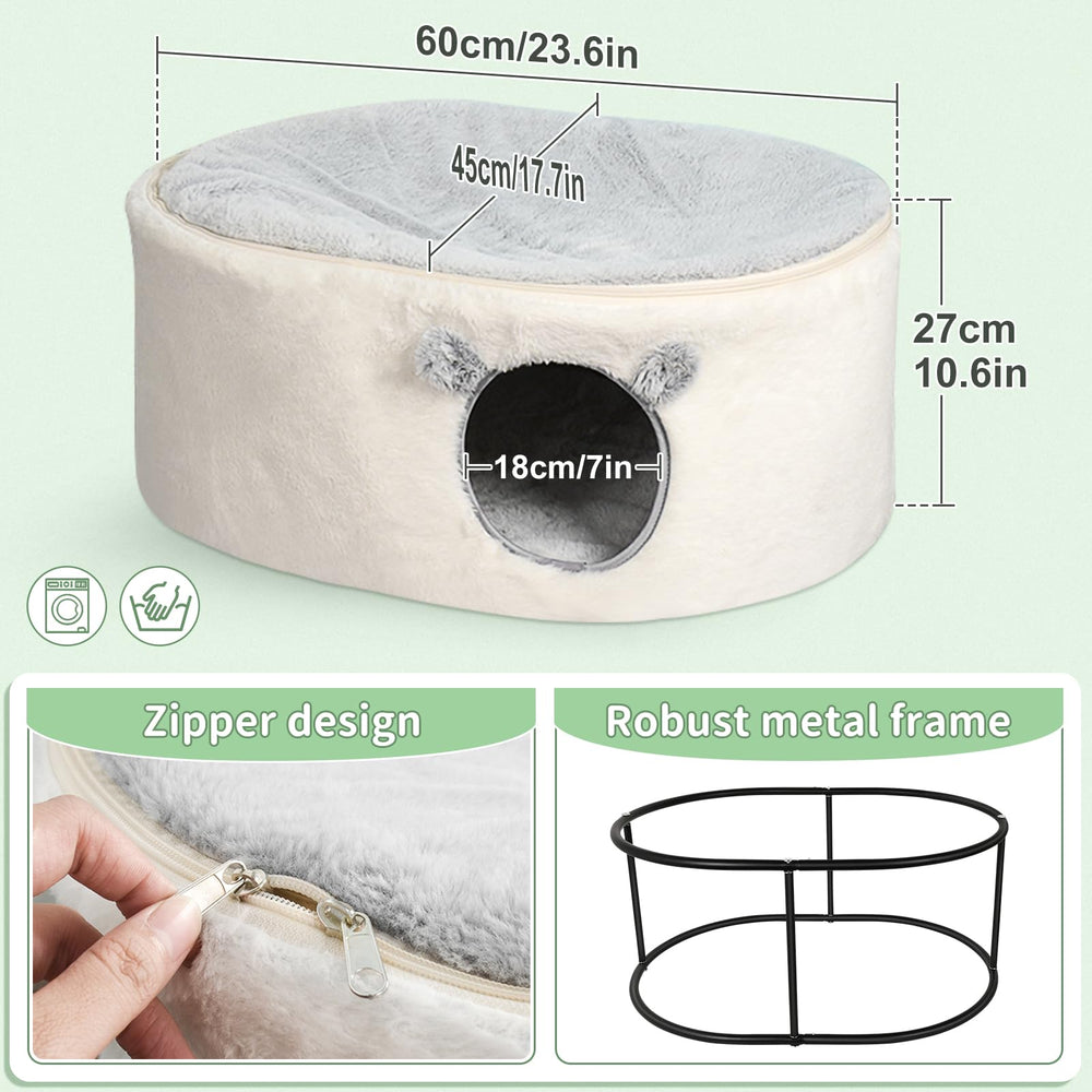 Sunhoo cueva para gatos con forro suave, refugio seguro