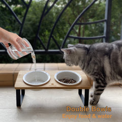 Sunhoo dos tazones cerámicos para gatos con diámetro adecuado