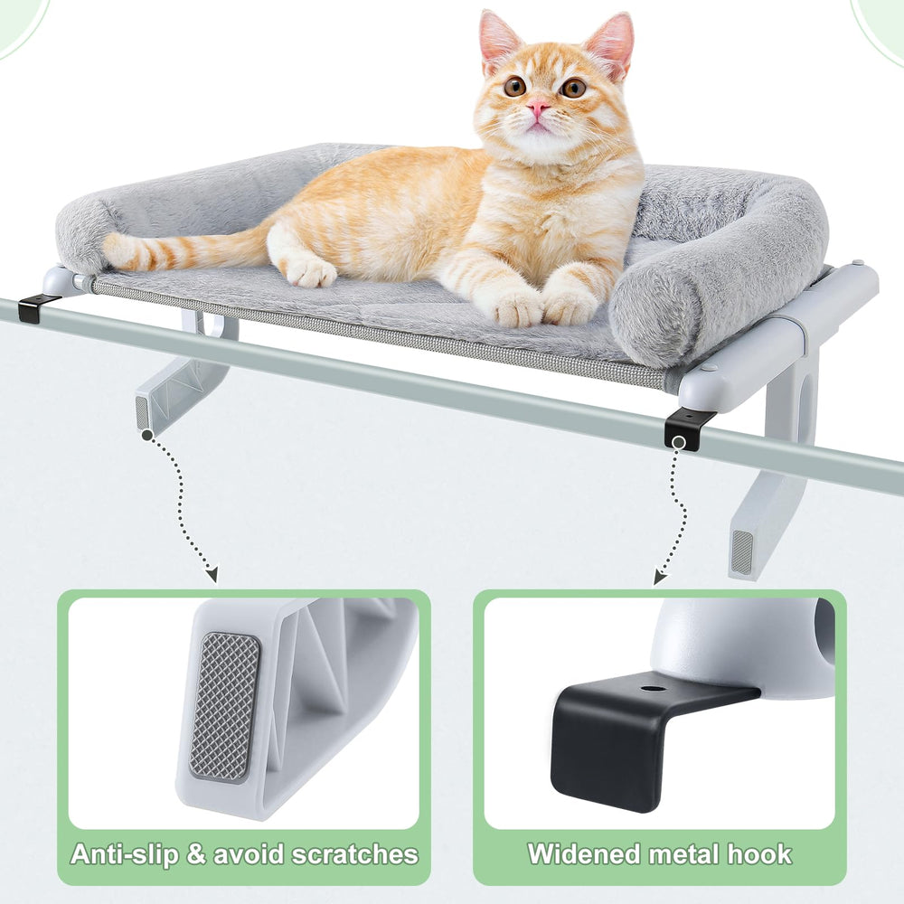 Sunhoo Gato Hamaca Ventana - soporta hasta 40 libras, ideal para gatos grandes.