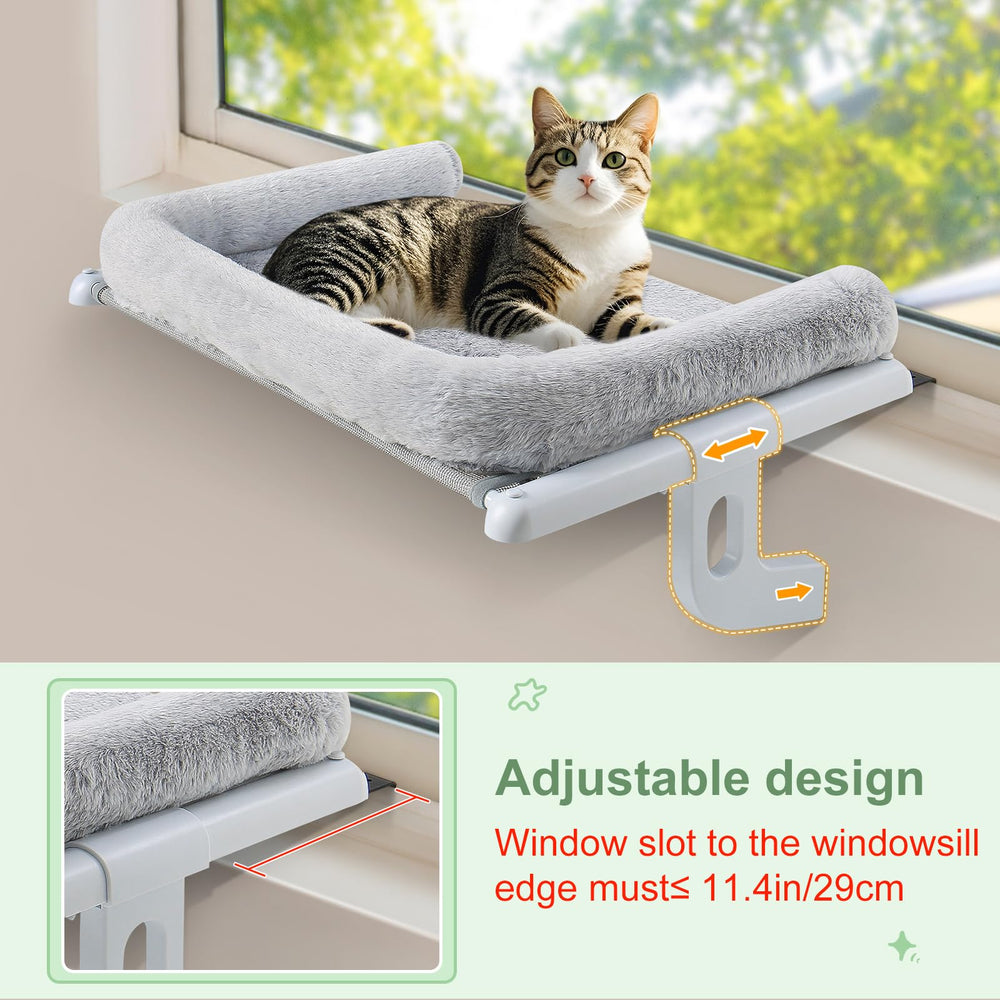Sunhoo Gato Hamaca Ventana - funda peluche lavable para limpieza fácil y confort.