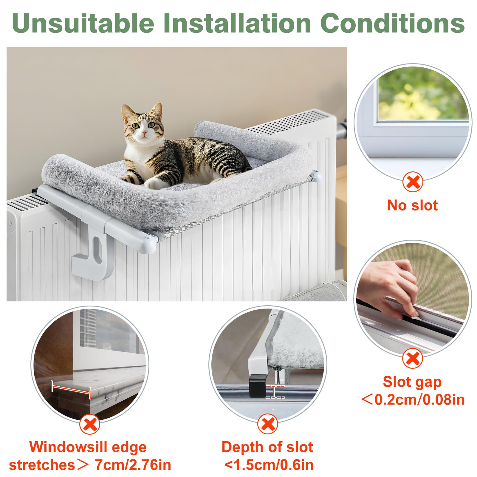Sunhoo Gato Hamaca Ventana - uso versátil en repisas o muebles para descanso elevado.