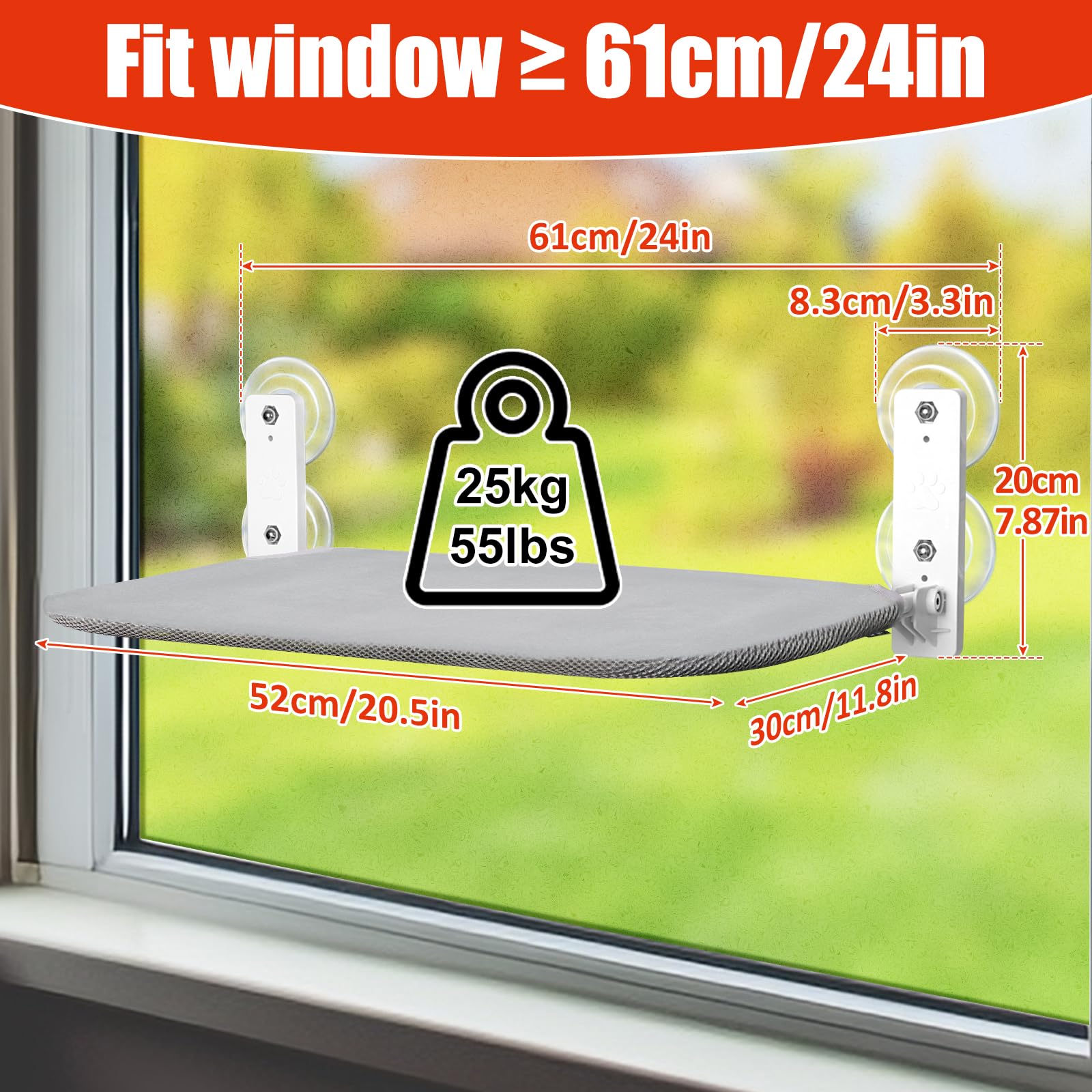 Sunhoo asiento-ventana para gatos, ideal para observar aves