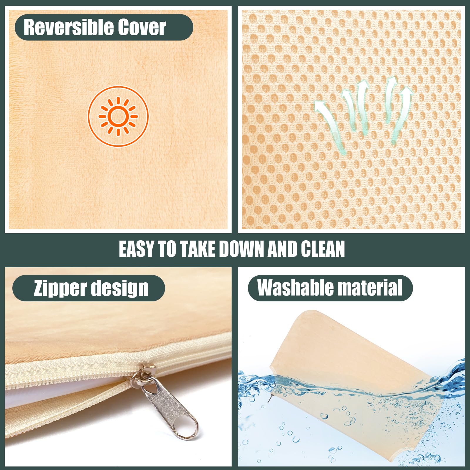 Sunhoo funda reversible para ventana, ideal para uso en todas las estaciones