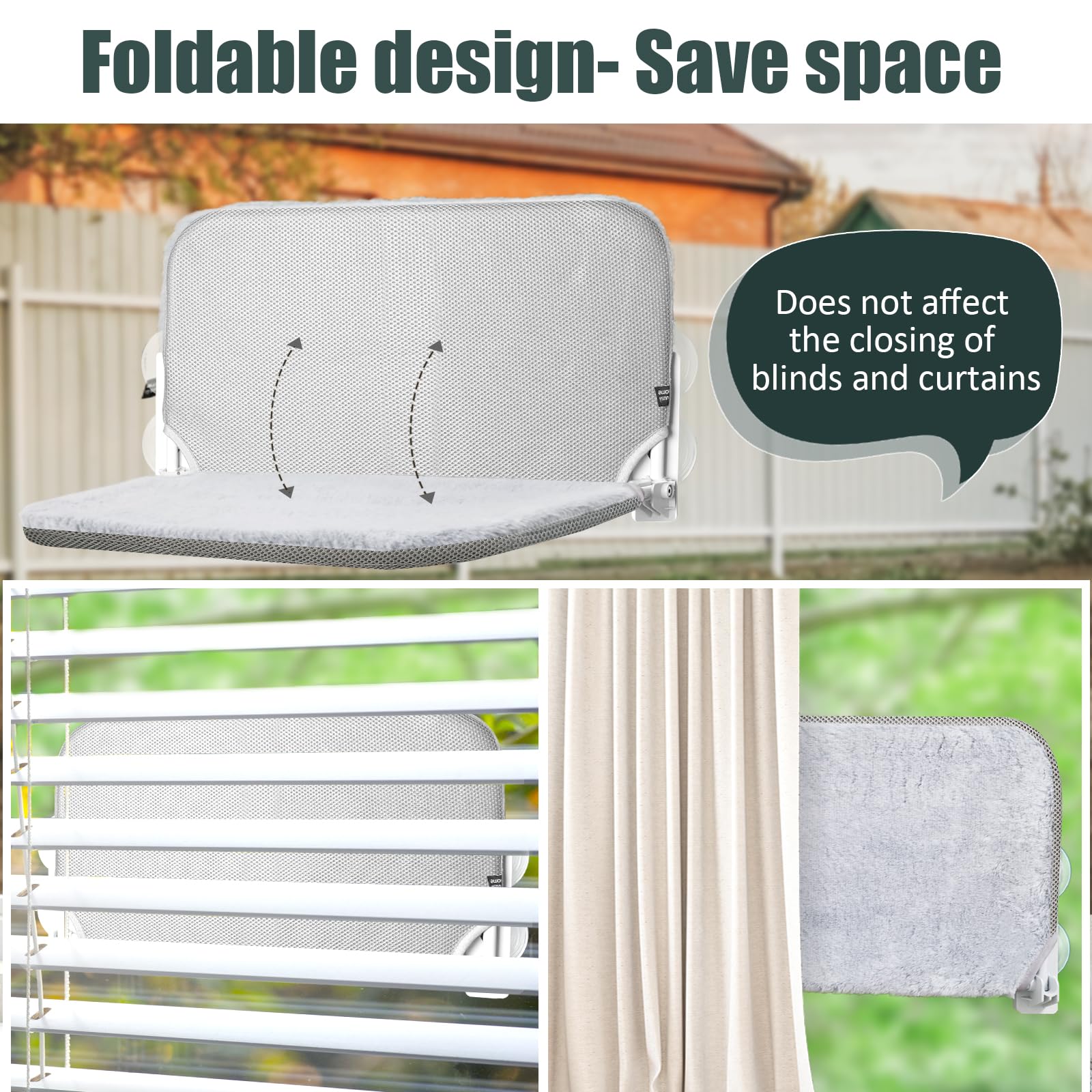 Sunhoo hamaca amplia para ventana de gatos permite estirarse y observar