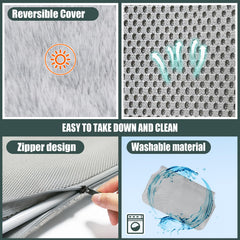 Sunhoo hamaca con cubierta reversible ideal para uso estacional
