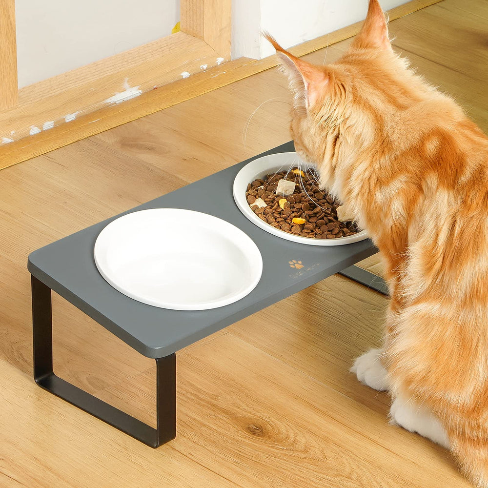 Sunhoo zona de comida ordenada para gatos, limpieza más fácil.