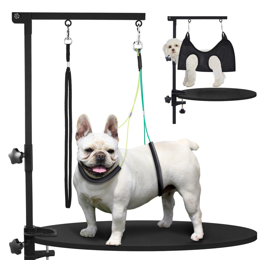 SUNMCCN brazo-grooming con hamaca ajustable para perros; comodidad durante el baño.