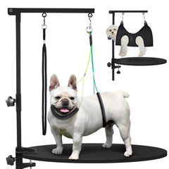 SUNMCCN brazo-grooming con hamaca ajustable para perros; comodidad durante el baño.