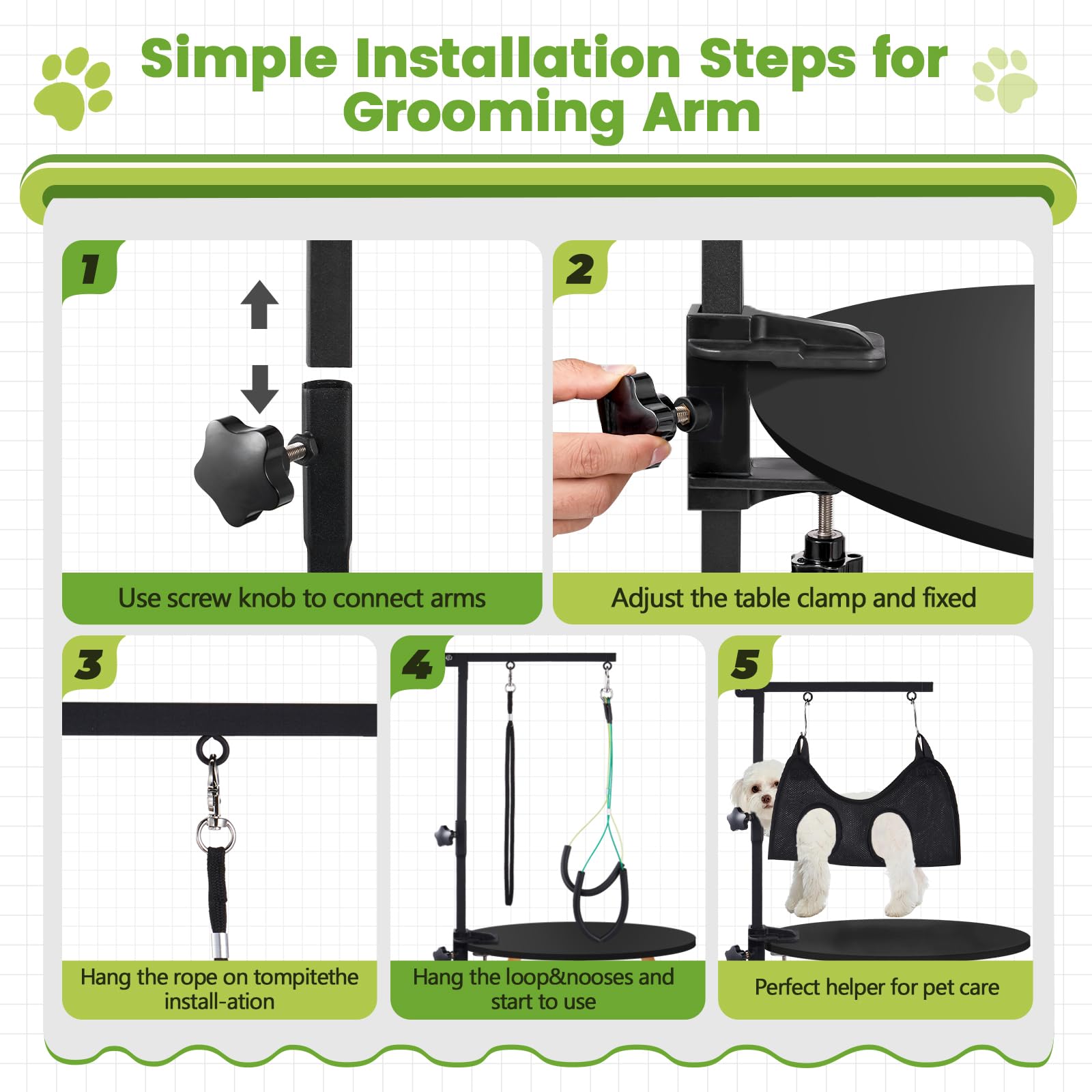 SUNMCCN uso versátil; ideal para recorte, baño y secado de mascotas.