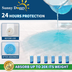 Sunny Doggy película impermeable evita filtraciones y protege suelos.