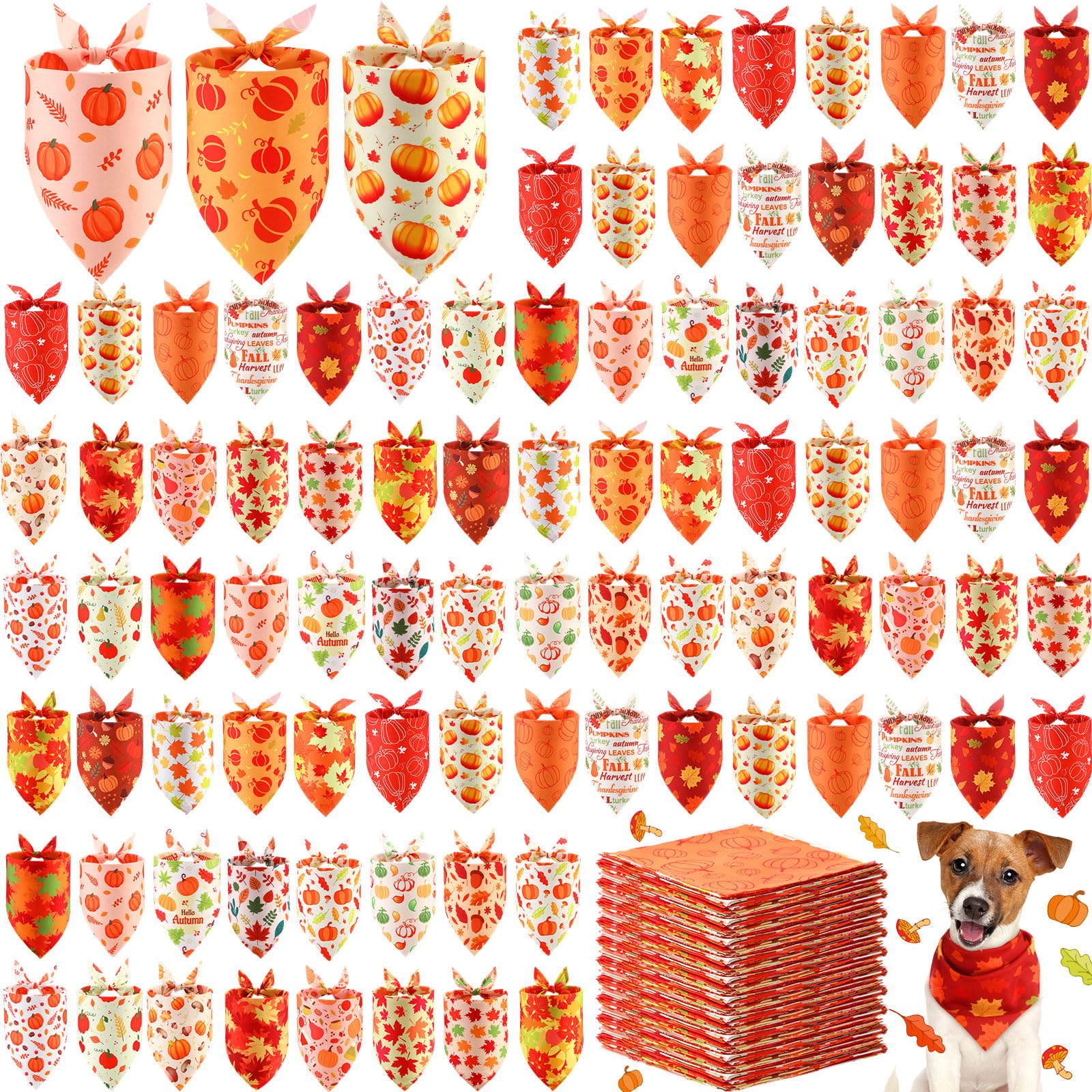 Sunnymove bandanas para perro con hojas de arce, ideal para estilos otoñales.
