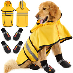Capota impermeable Sunnymove para perro amarillo mantiene el pelaje seco