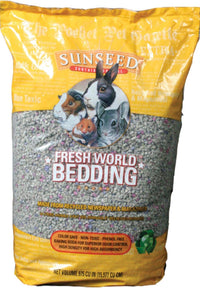 Sunseed Fresh World Bedding, 975 pulgadas cúbicas, gris moteado, descanso suave y sostenible.