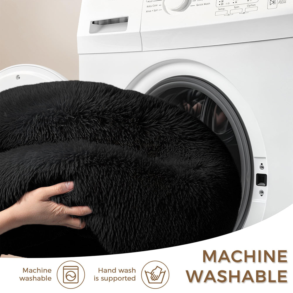SunStyle Home Cama donut lavable a máquina para limpieza fácil.