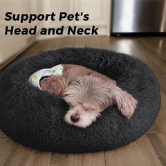 SunStyle Home Cama donut plush suave para un descanso envolvente en casa.