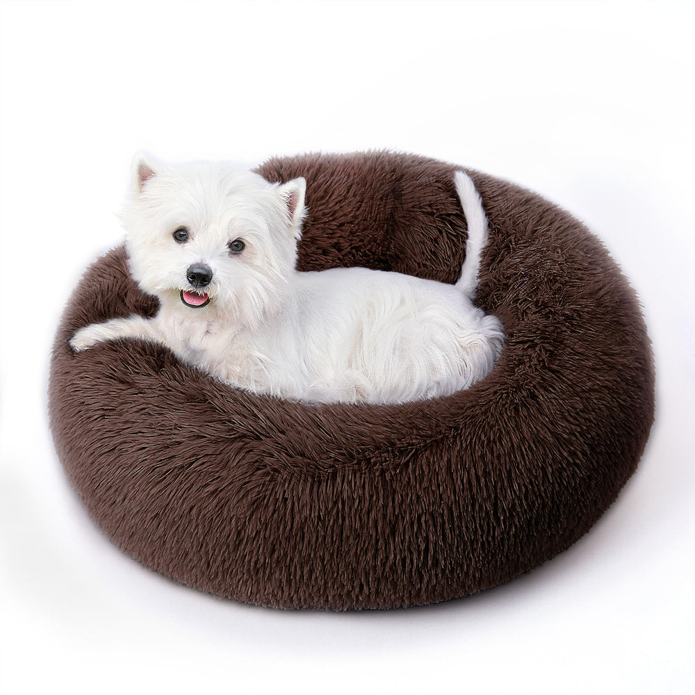 SunStyle Home cama para perro, calidez y confort en diseño redondo de 24 pulgadas