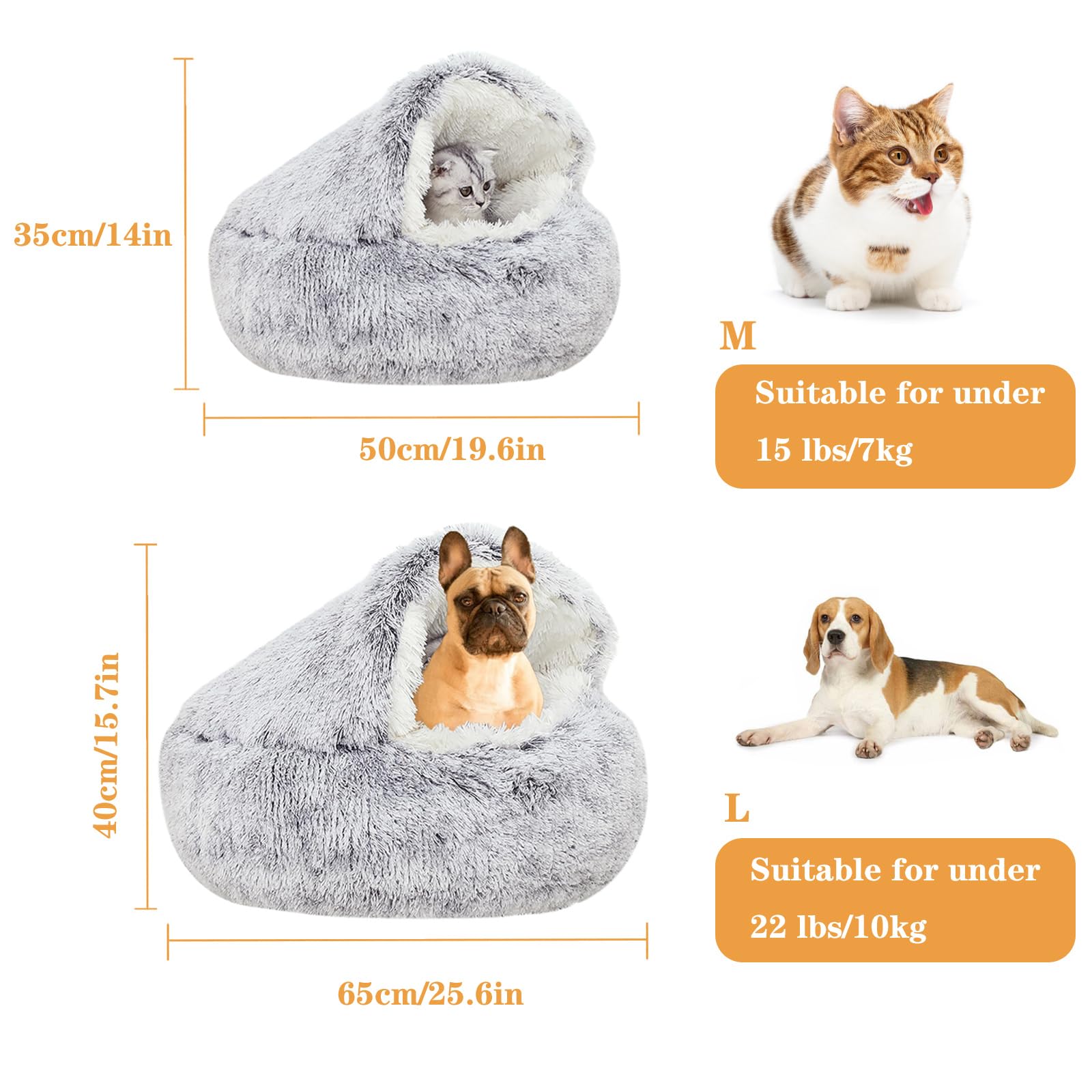 Cama SUOXU en forma de nido rosquilla con capucha para seguridad y confort.