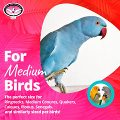 SB324, juguete de colores vibrantes para pajaro mediano, estimula la exploración.