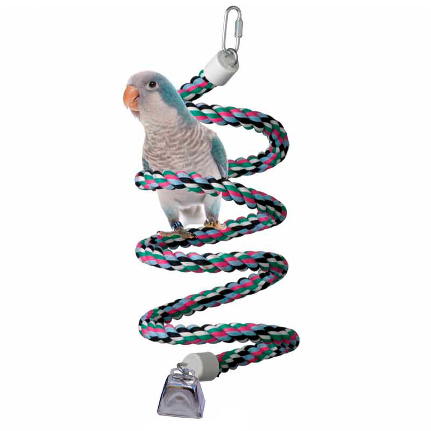 SB324 de Super Bird Creations, bungee para pajaro mediano, promueve ejercicio y entretenimiento.