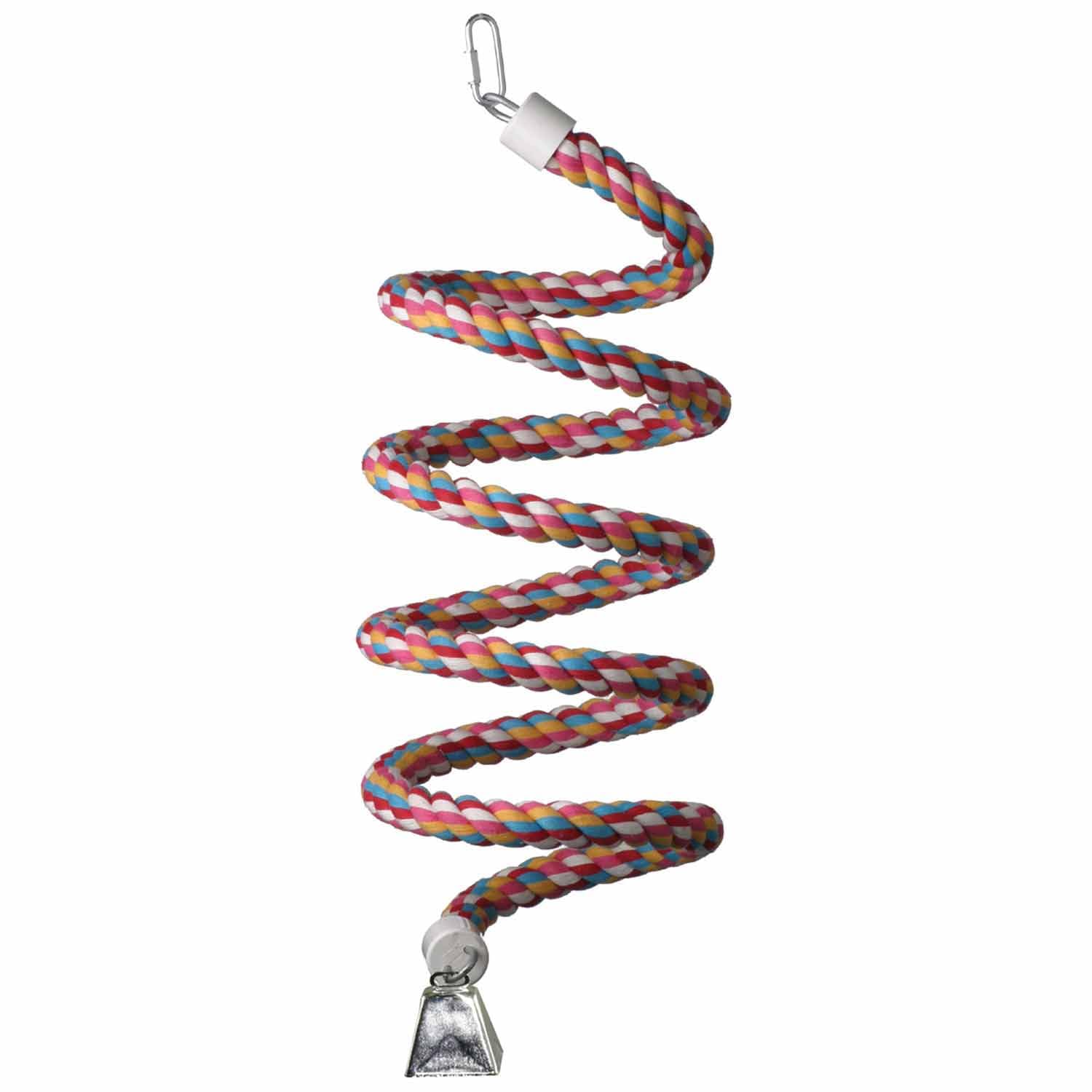 SB325 de Super Bird Creations: percha cuerda bungee para aves grandes, fomenta ejercicio seguro.