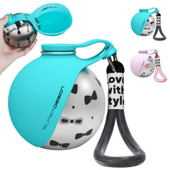 Super Design botella de agua para perros 2 en 1 para paseos