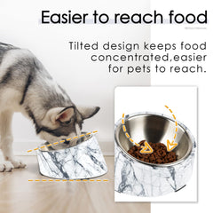 Super Design cuenco ergonomico 15° para perros y gatos, mejora la postura al comer.