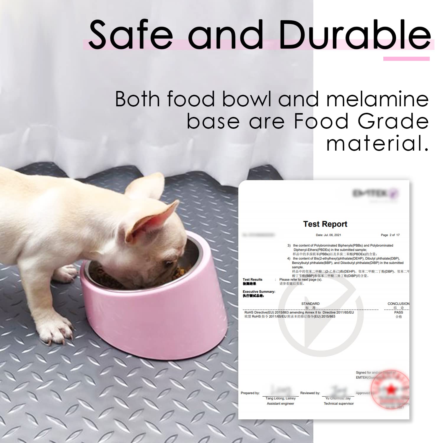 Super Design plato grande 2 tazas para perros, capacidad útil.