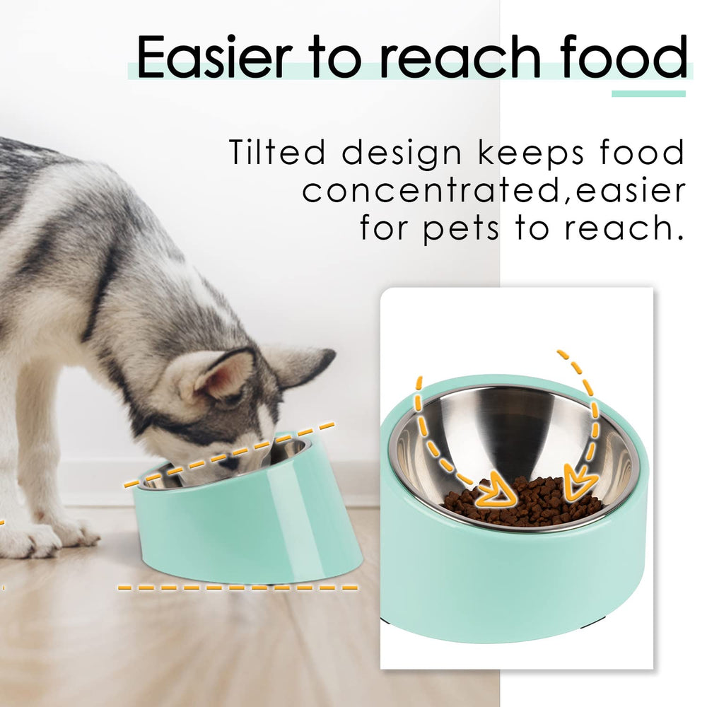 Super Design tazón anti-desbordes para perros mantiene la comida dentro del borde