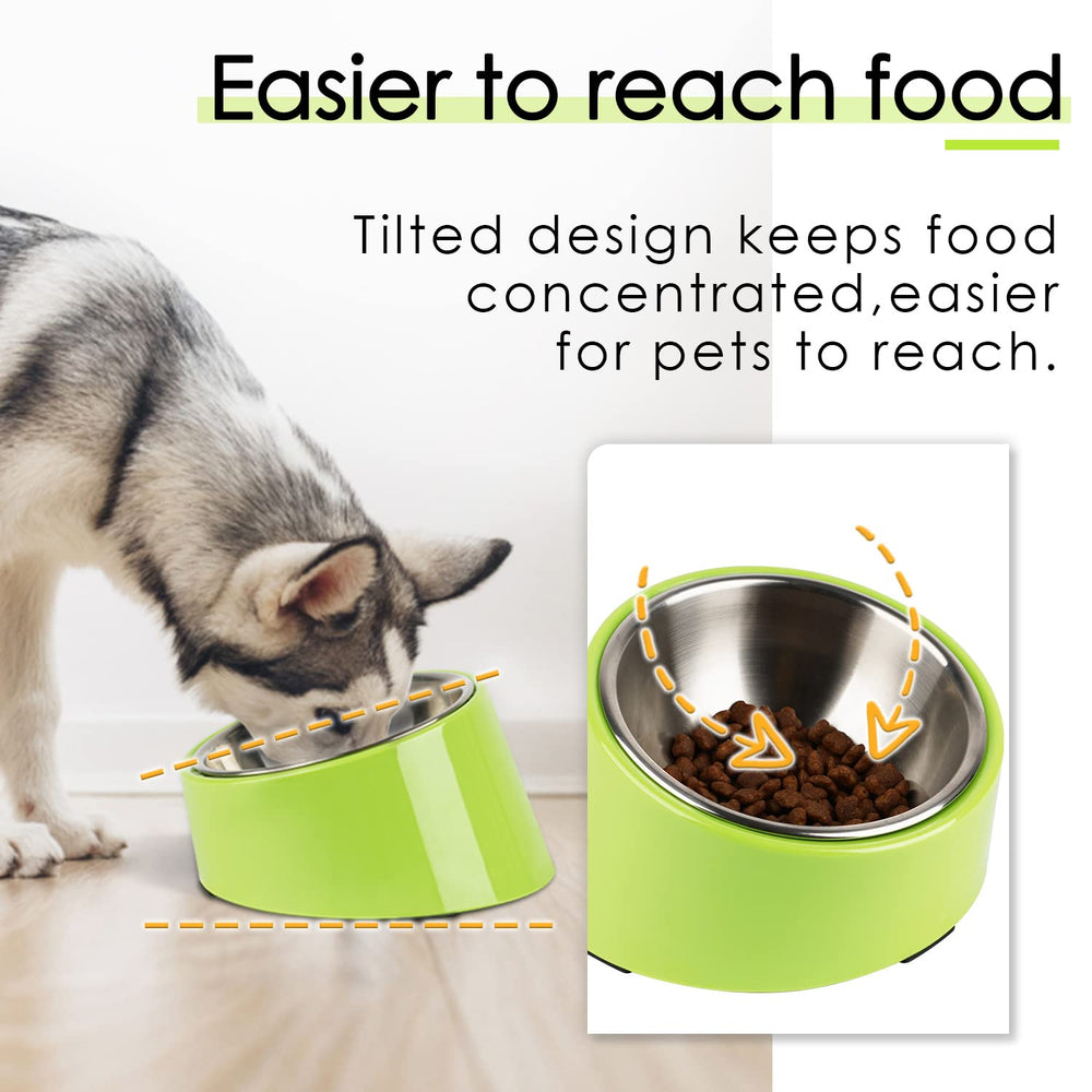 Super Design arco alto evita derrames en tazon, ideal para comida húmeda o seca