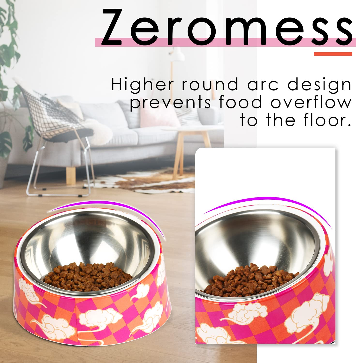 Super Design tazón diámetro 4 pulgadas para perros pequeños.