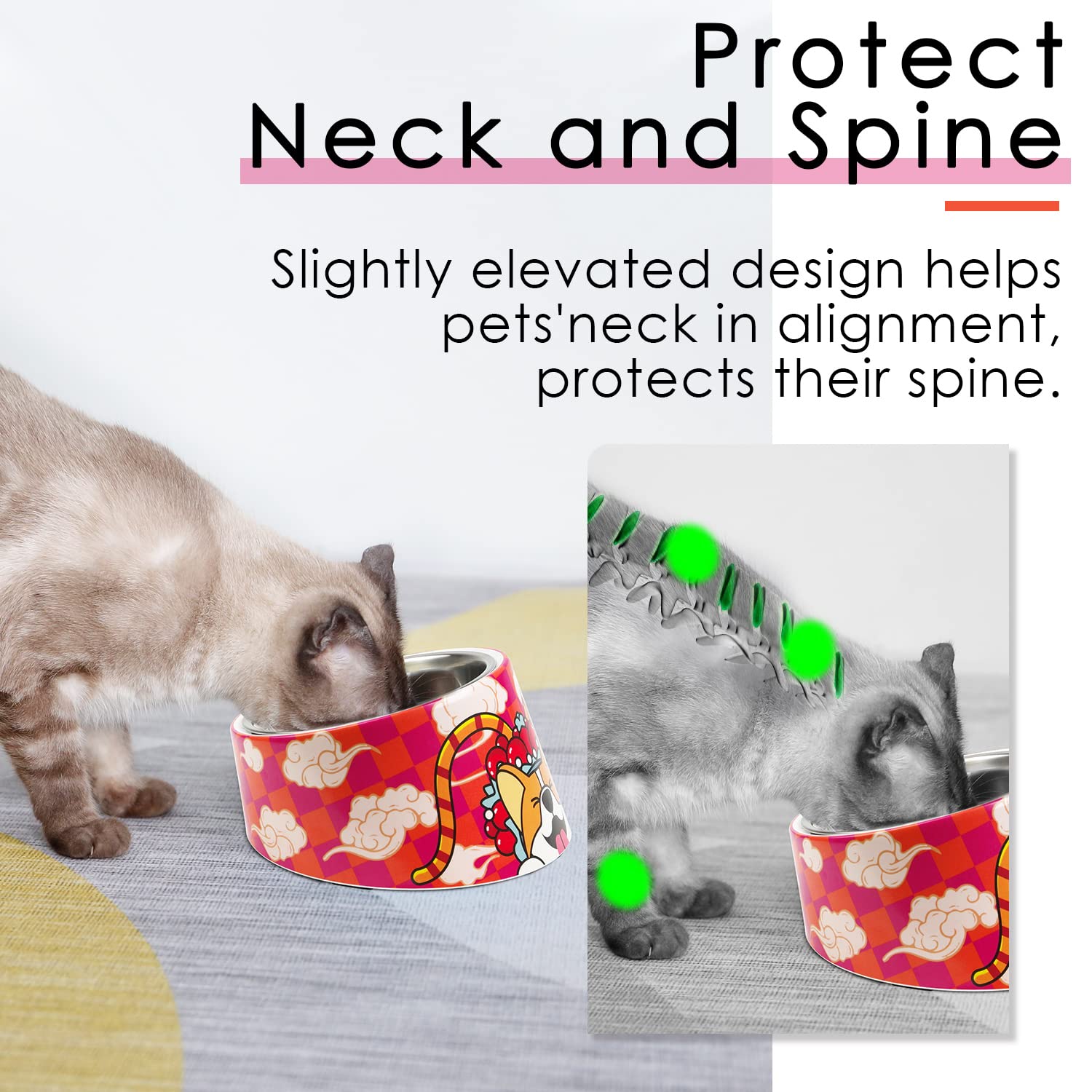 Super Design tazón gato lavable en lavavajillas para limpieza rápida.