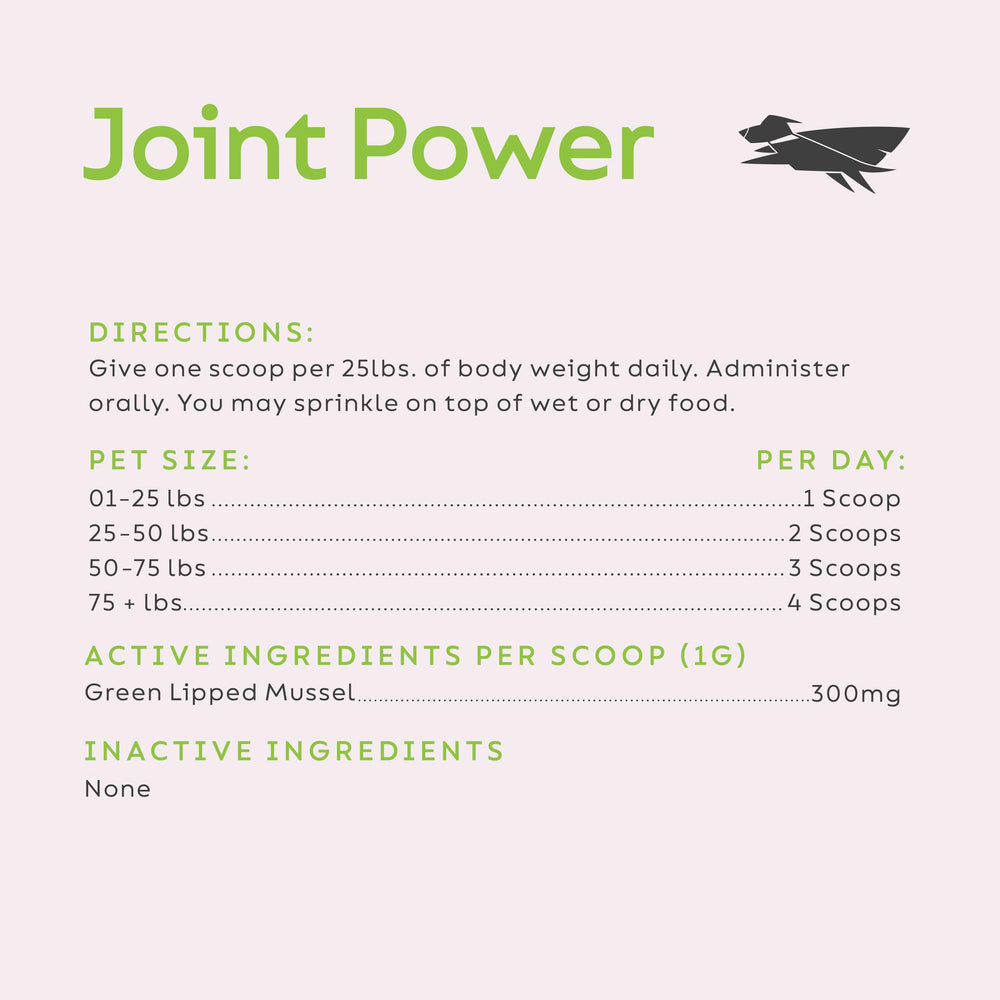 Beneficio potencial de articulaciones con polvo de mejillón verde de Super Snouts