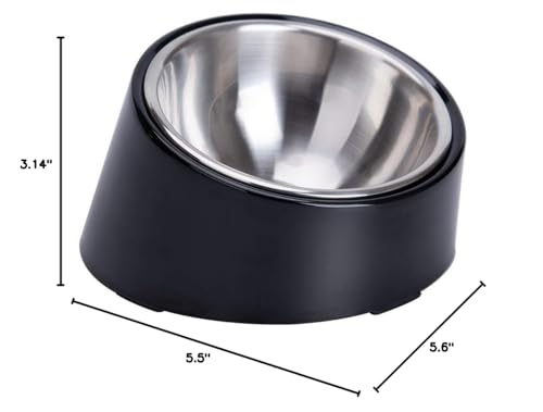Dark-black SuperDesign feeding bowl that blends with modern home décor.