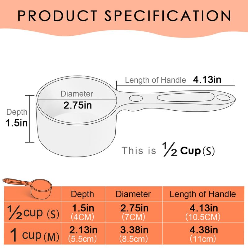 Cucharón Super Design en color naranja para rápida localización en la cocina.