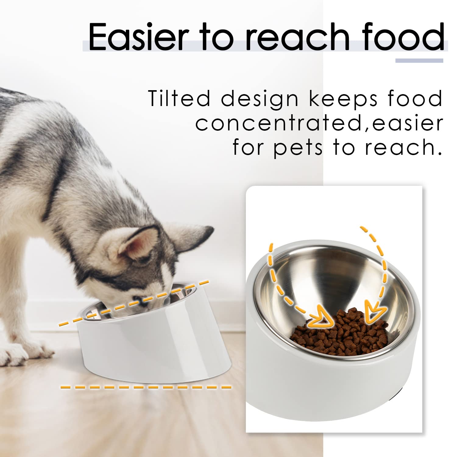 SuperDesign tazón antidesbordes para perros, reduce derrames durante la alimentación.