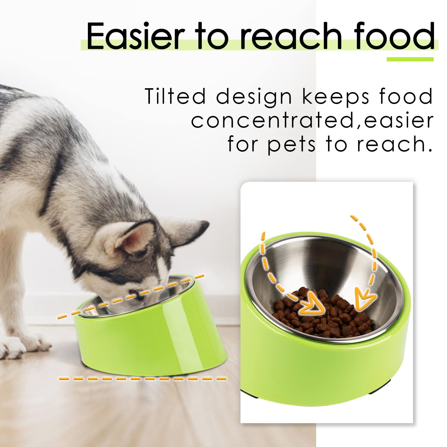 SuperDesign tazon inclinado 15 grados favorece la postura al comer
