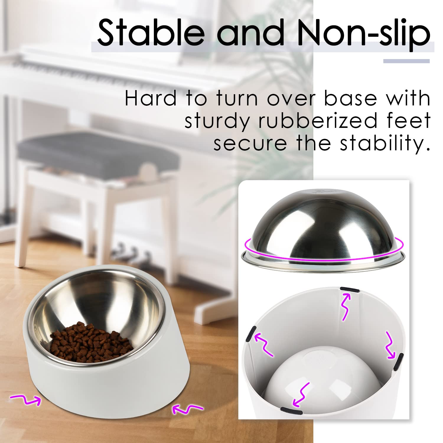 SuperDesign tazón apto para lavavajillas, limpieza rápida tras las comidas.