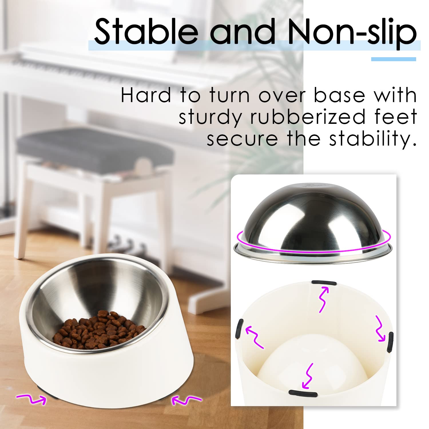 Super Design tazón para perros pequeños con capacidad de media taza.