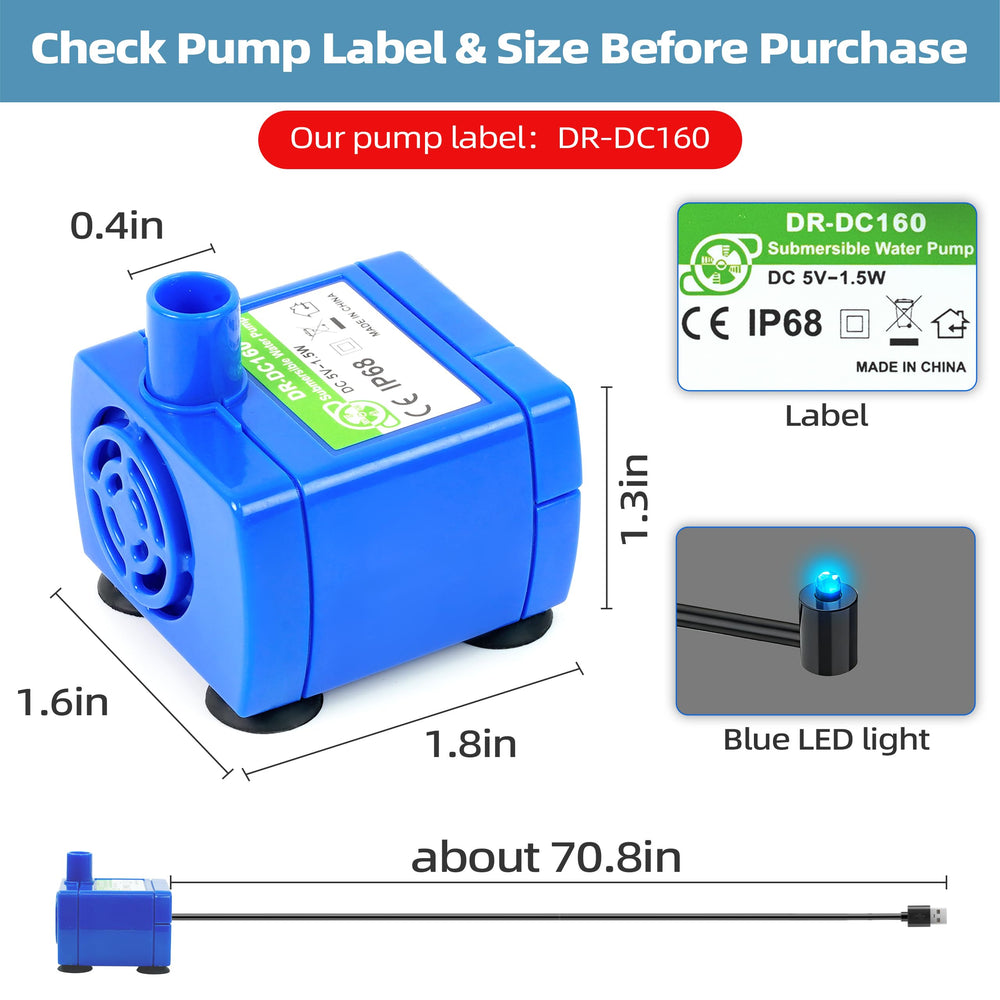 Bomba Supersuki para fuente con tapa en forma de flor