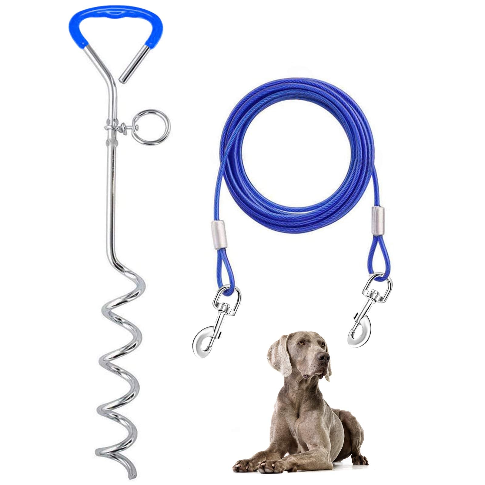Supet cable cerca perro 32 pies para mayor libertad al aire libre.