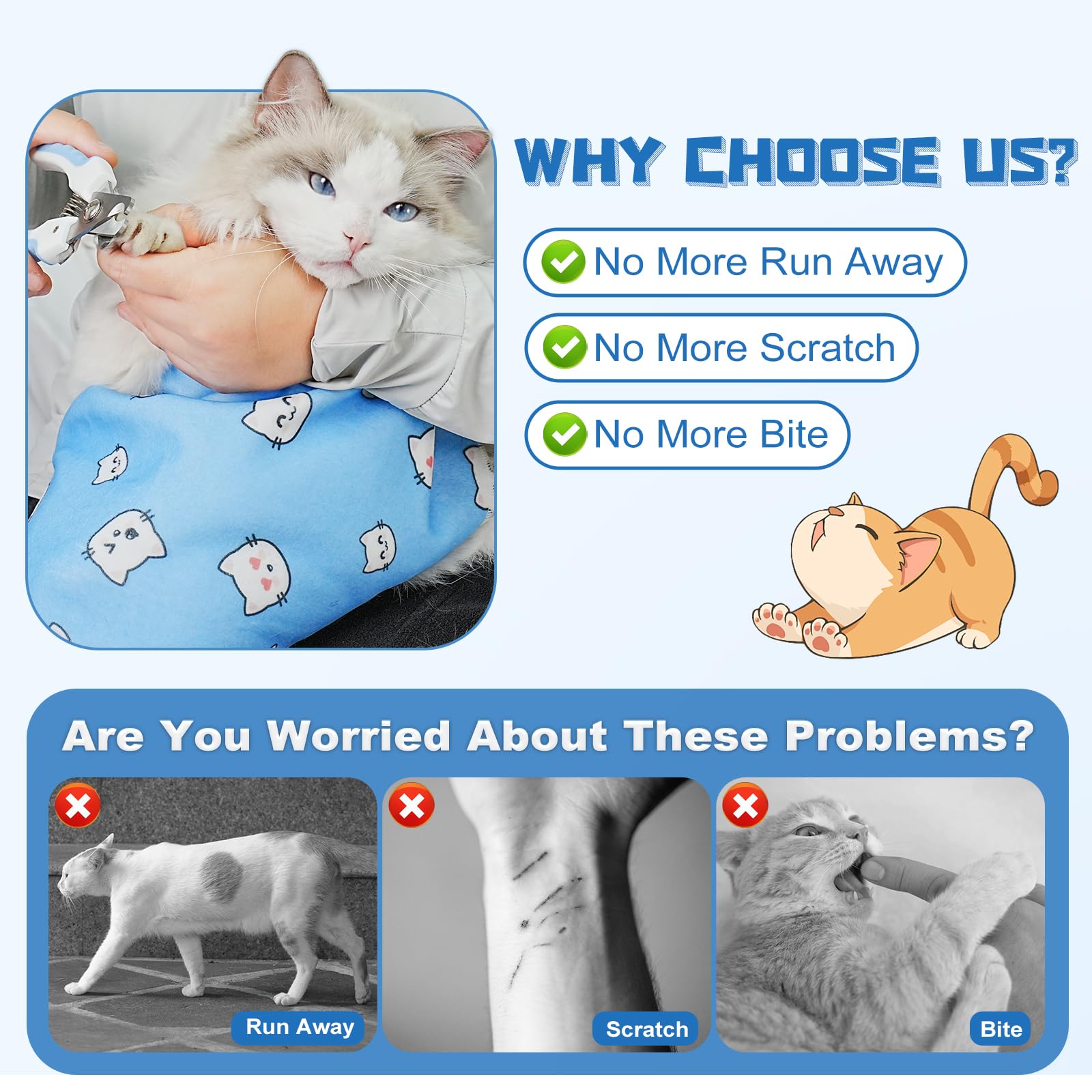 Envoltura Supet autoadhesiva para cuidado del gato: mantiene calma durante tratamientos.