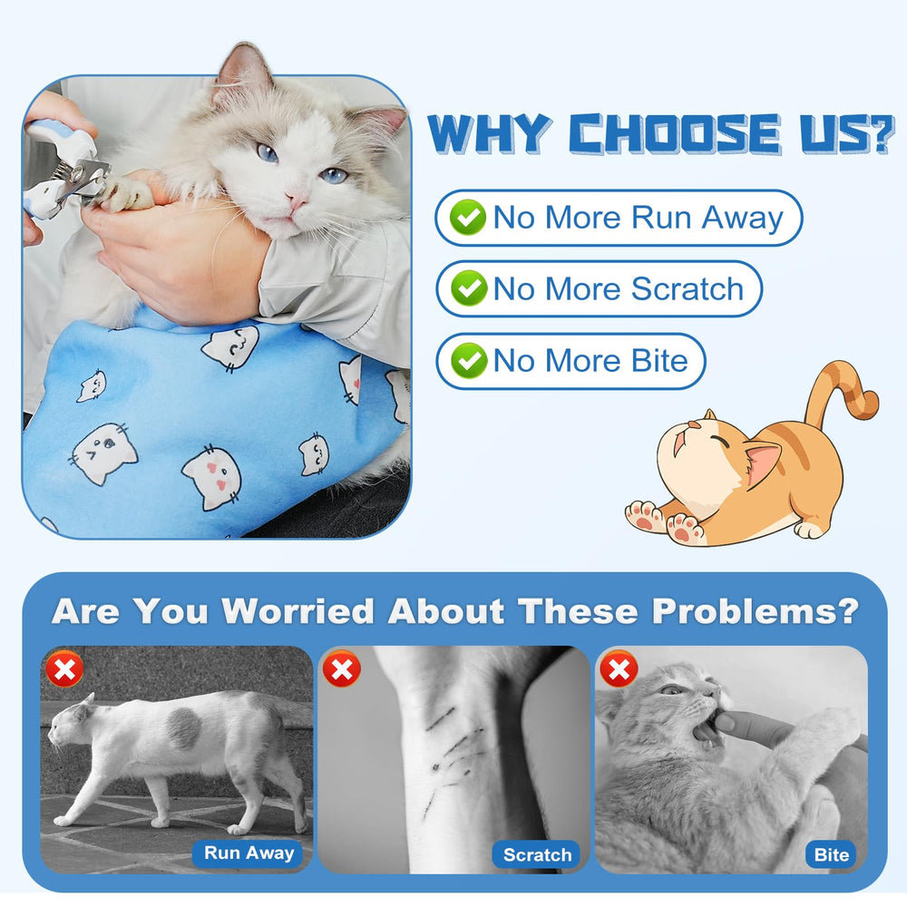 Envoltura Supet autoadhesiva para cuidado del gato: mantiene calma durante tratamientos.