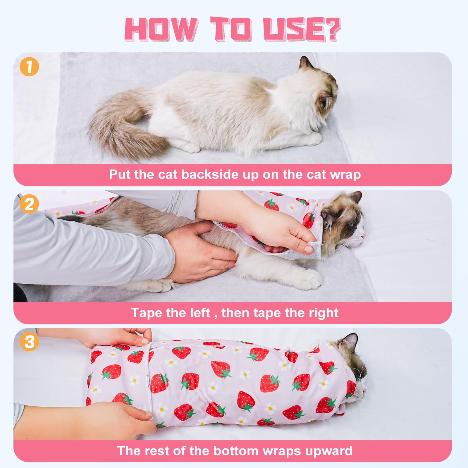 Supet Cat Wrap: sesión calmante de cuidado del gato